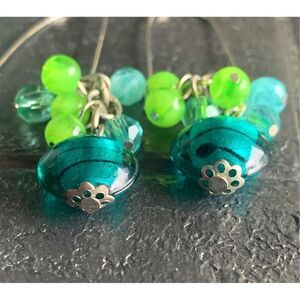 Vintage Capped Beads hook earrings, 3 PAIRS, Unmarked